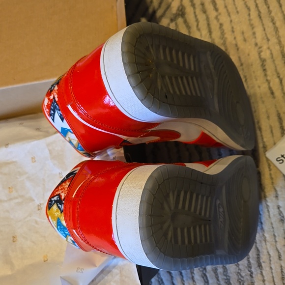 2021 Jordan 1 Mid SE ‘Barcelona Sweater red` 9.5 - Picture 14 of 16